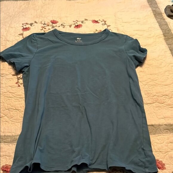 aerie Sea Green Crew Neck Short Sleeve T-Shirt - Picture 1 of 5